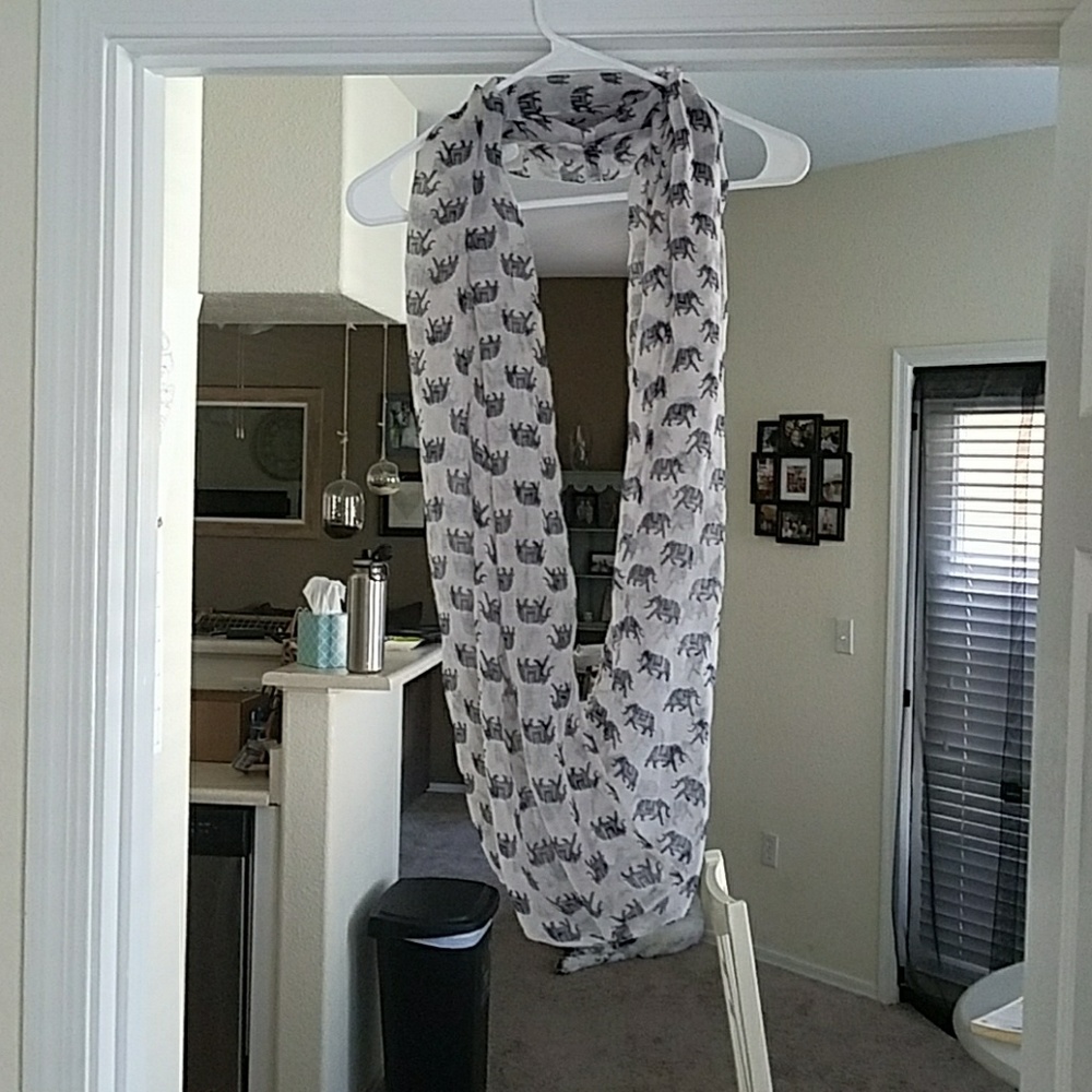 Elephant patterned infinity scarf
